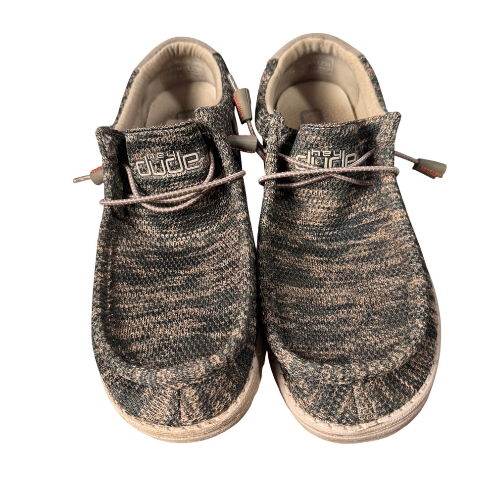 Hey Dude Wally SOX Woodland Camo Mens Size 11 Loafers Camouflage Slip On Shoes